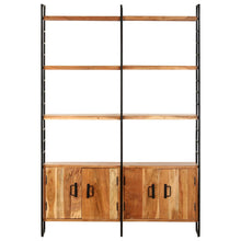 Boekenkast met 4 schappen 124x30x180 cm massief acaciahout Massief acaciahout