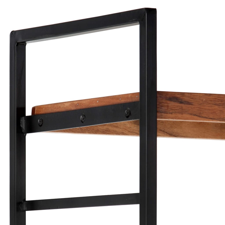 Boekenkast met 4 schappen 124x30x180 cm massief acaciahout Massief acaciahout