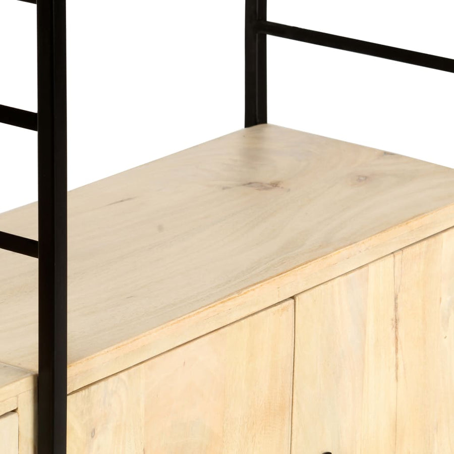 Boekenkast Met 4 Schappen 24X30X80 Cm massief mangohout