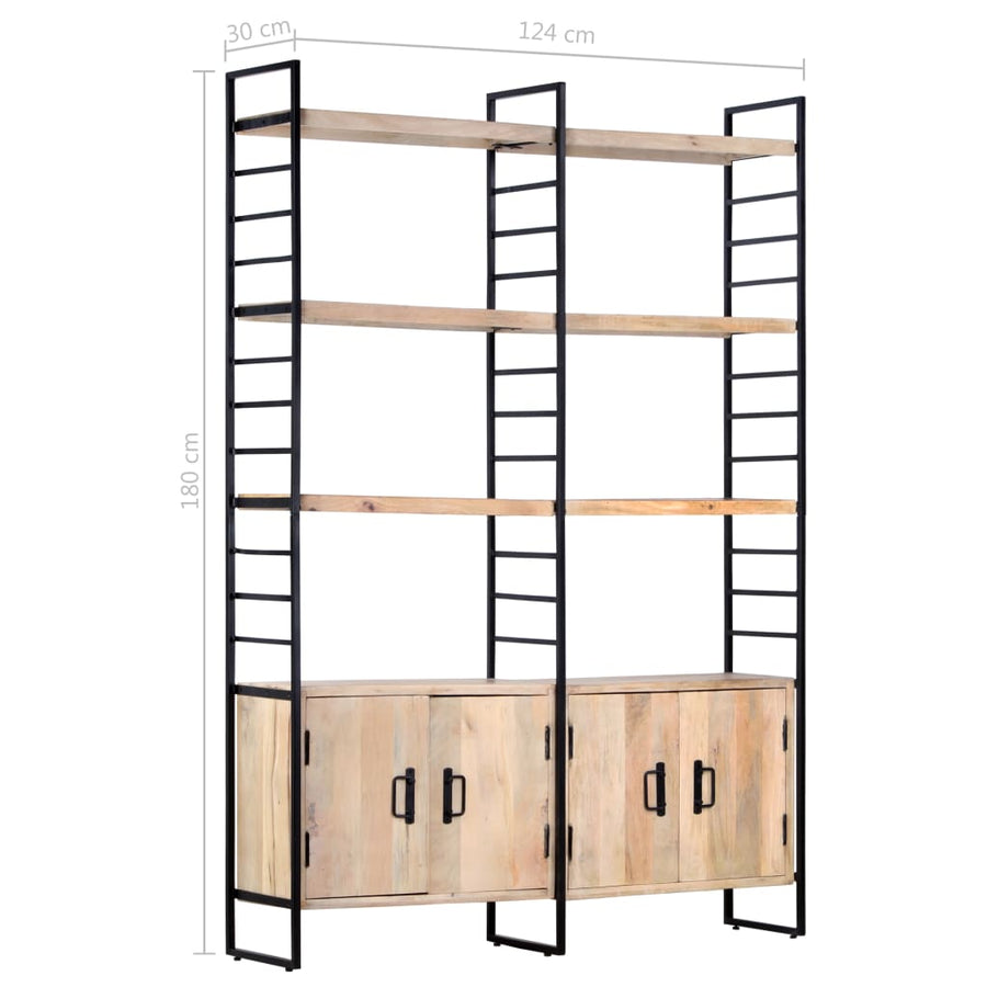 Boekenkast Met 4 Schappen 24X30X80 Cm massief mangohout
