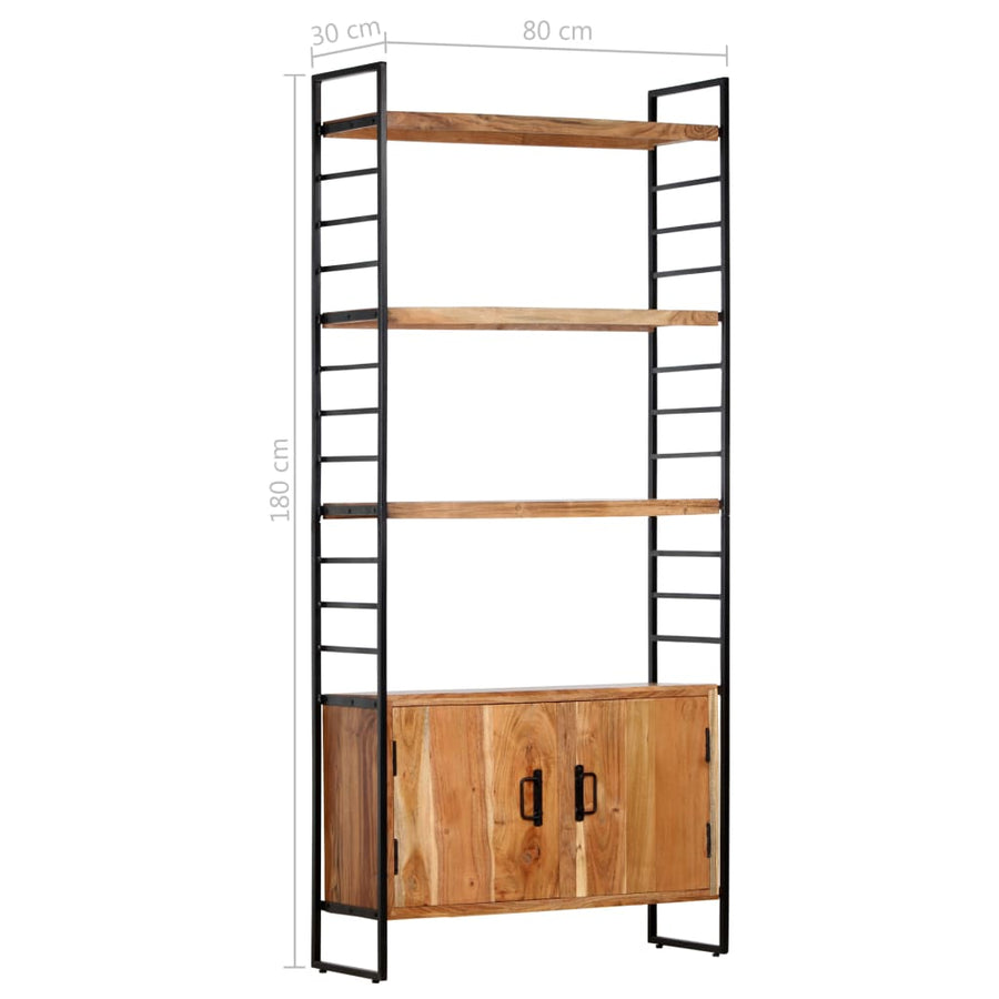 Boekenkast Met 4 Schappen 80X30X80 Cm Massief acaciahout