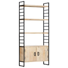 Bookcase with 4 shelves 80x30x180 cm solid mango wood