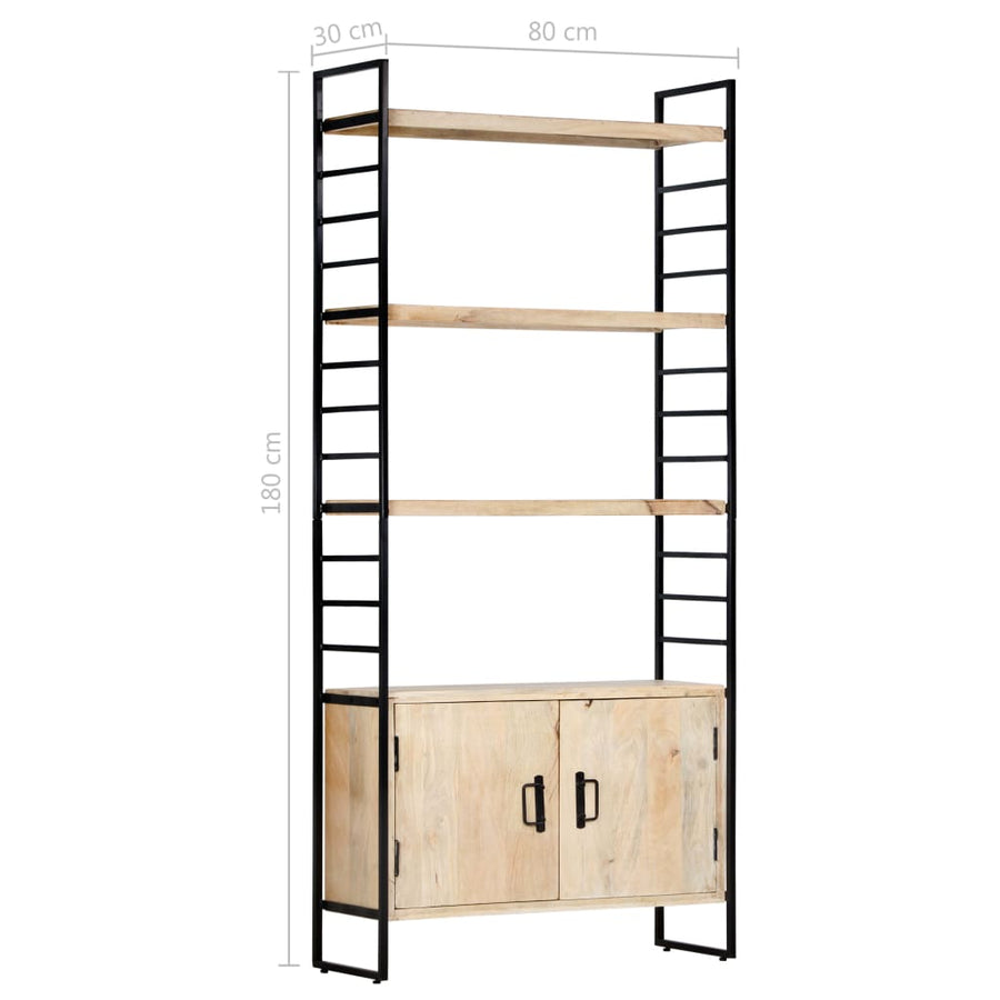 Boekenkast Met 4 Schappen 80X30X80 Cm massief mangohout