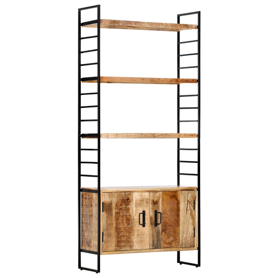 Boekenkast Met 4 Schappen 80X30X180 Cm Ruw Mangohout