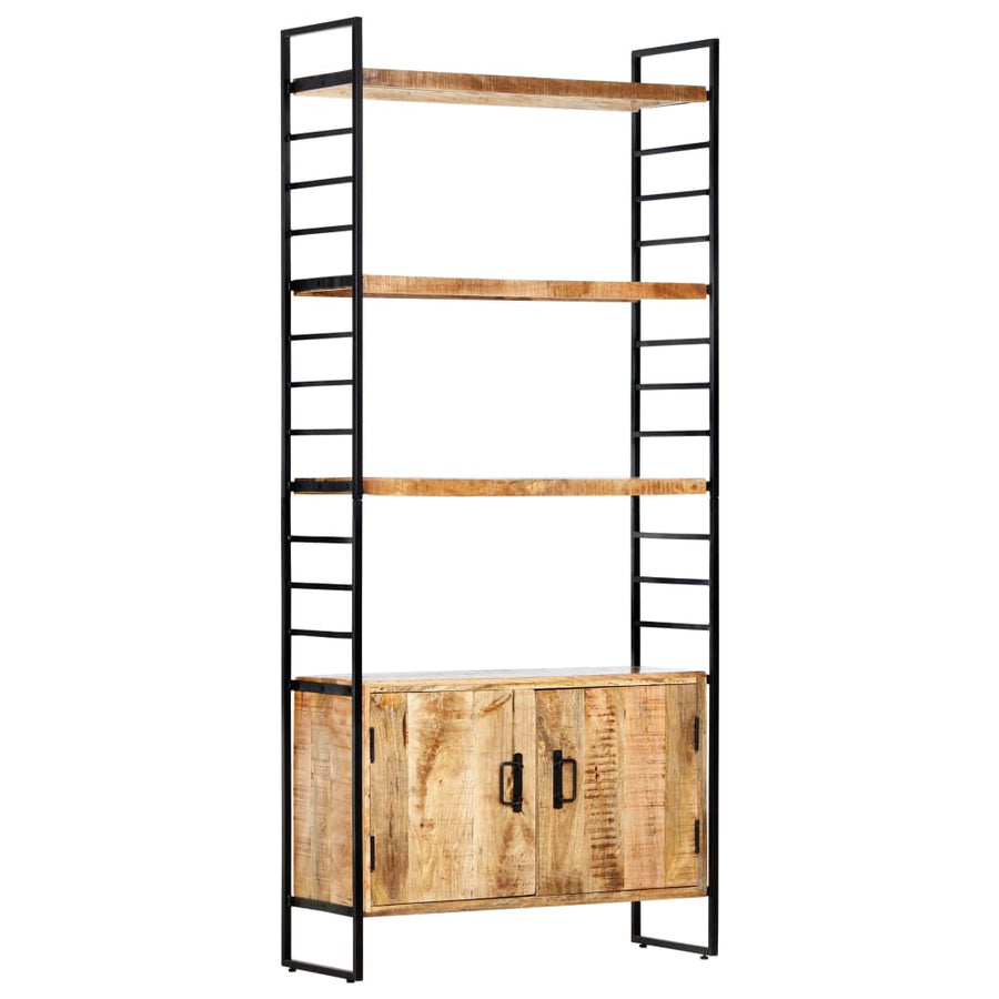 Boekenkast Met 4 Schappen 80X30X180 Cm Ruw Mangohout