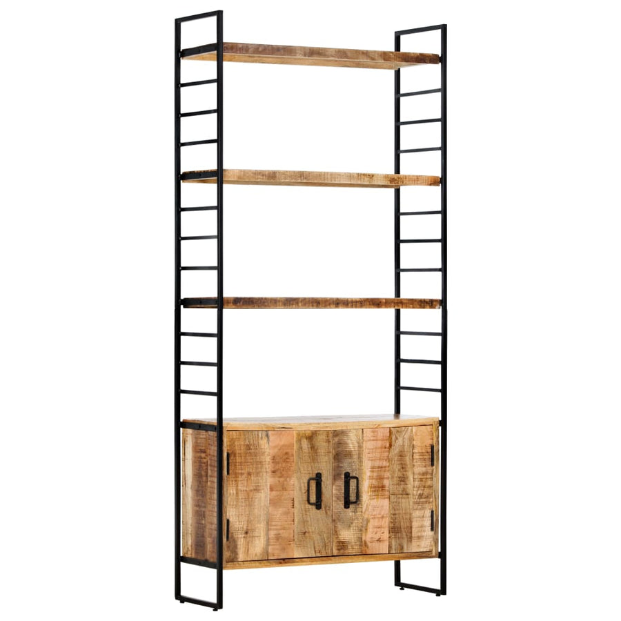 Boekenkast Met 4 Schappen 80X30X180 Cm Ruw Mangohout