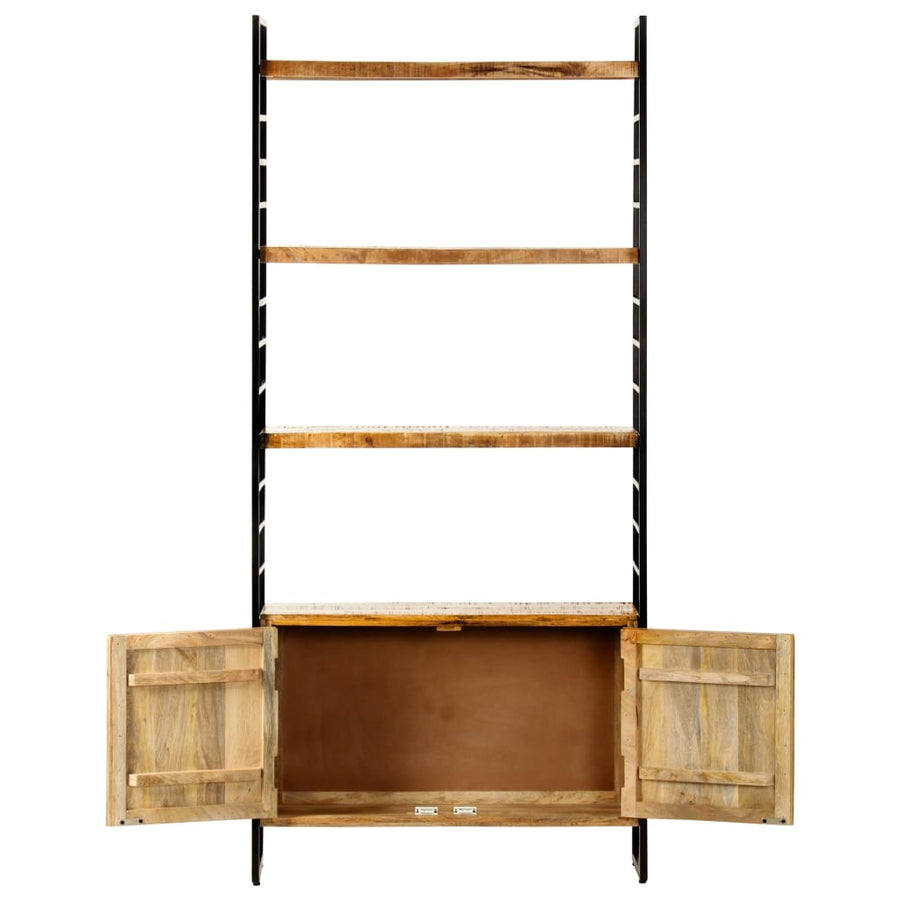 Boekenkast Met 4 Schappen 80X30X180 Cm Ruw Mangohout