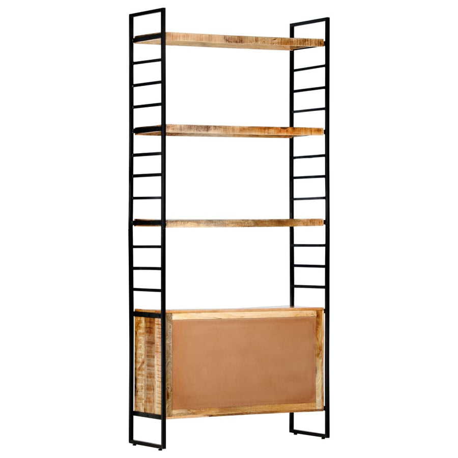 Boekenkast Met 4 Schappen 80X30X180 Cm Ruw Mangohout