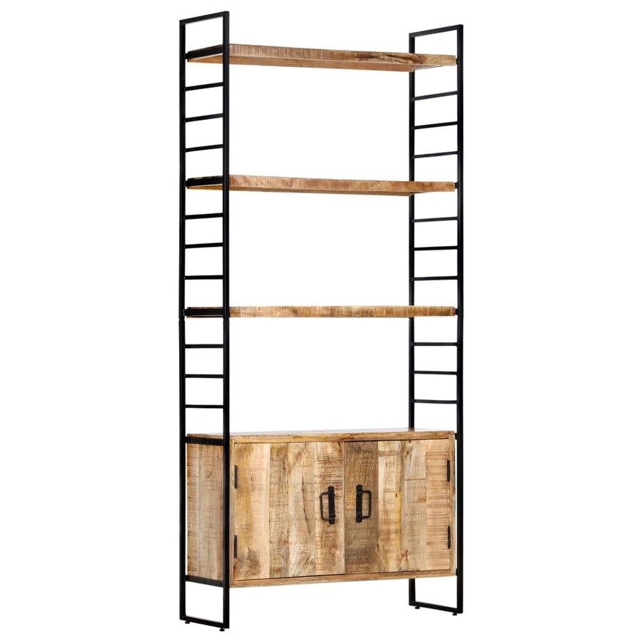 Boekenkast Met 4 Schappen 80X30X180 Cm Ruw Mangohout