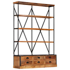 Boekenkast massief mangohout 122x36x181 cm
