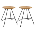 Krukken 2 stuks massief teakhout 40x40x46 cm