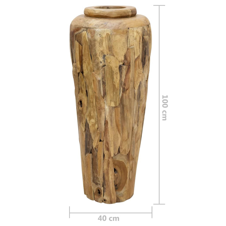 Decoratievaas Massief Teakhout