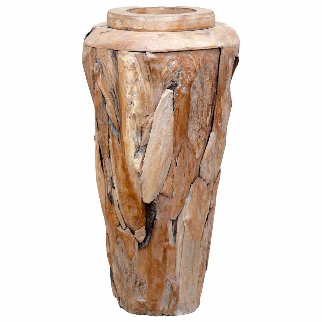 Decoratievaas 40x80 cm massief teakhout