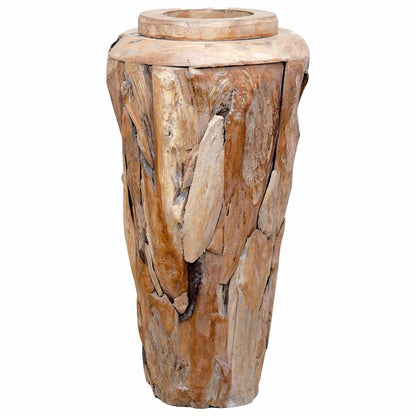 Decoratievaas 40x80 cm massief teakhout
