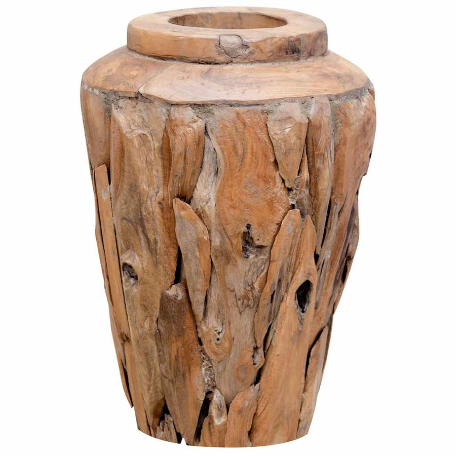 Decoratievaas 40x60 cm massief teakhout