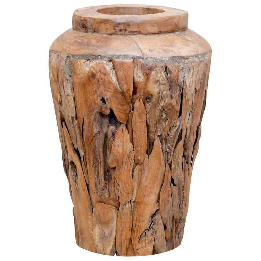 Decoratievaas 40x60 cm massief teakhout