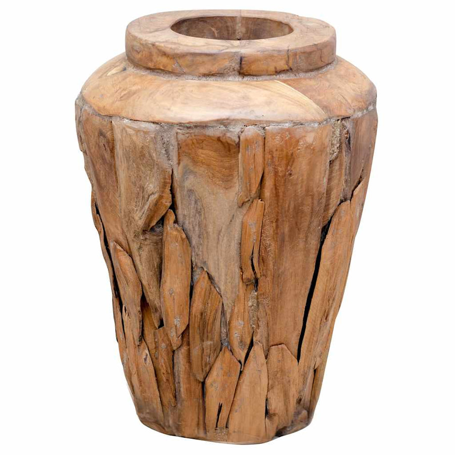 Decoratievaas 40x60 cm massief teakhout