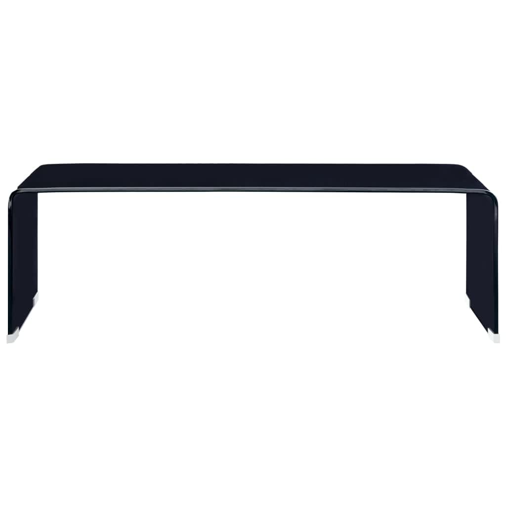 Salontafel 98X45X3 Cm Gehard Glas Zwart