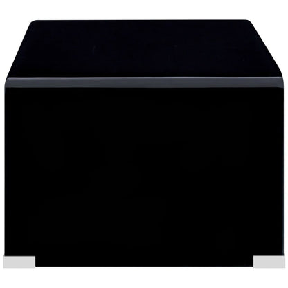 Salontafel 98X45X3 Cm Gehard Glas Zwart