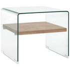 Coffee table 50x50x45 cm tempered glass transparent