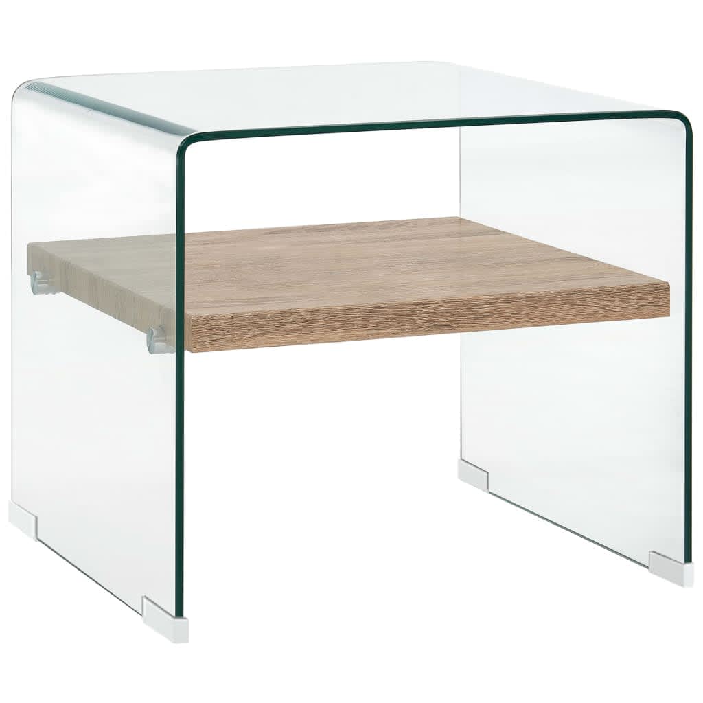 Salontafel Gehard Glas Transparant 50 x 50 x 45 cm