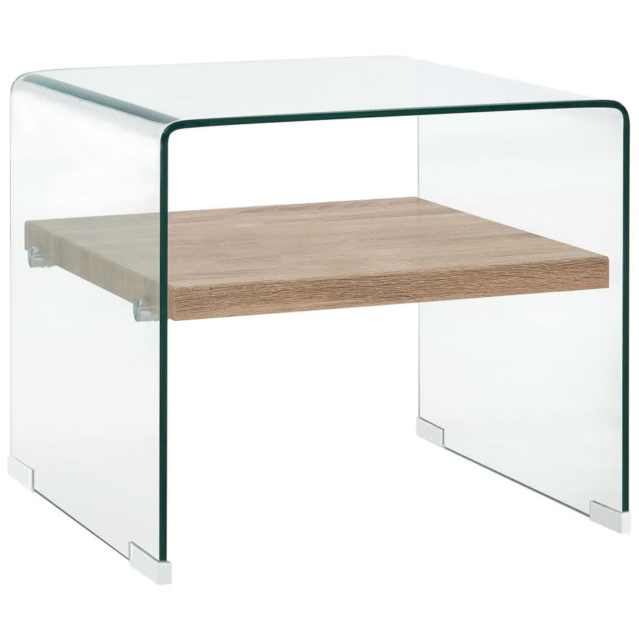 Salontafel Gehard Glas Transparant 50 x 50 x 45 cm