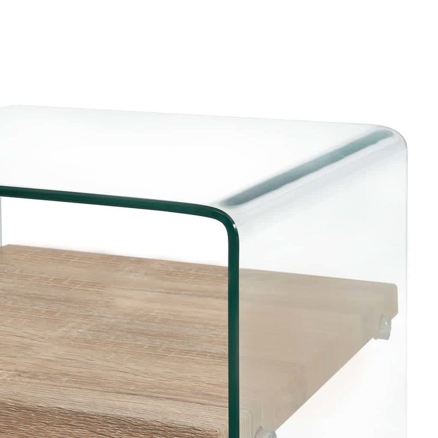 Salontafel Gehard Glas Transparant 50 x 50 x 45 cm