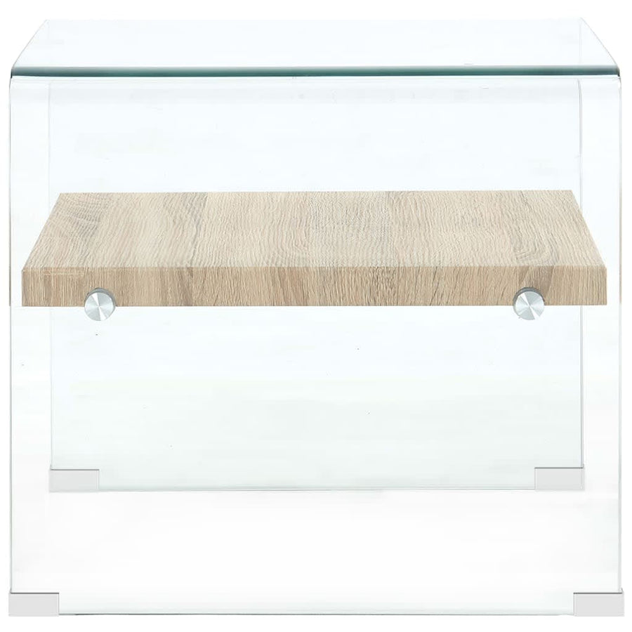 Salontafel Gehard Glas Transparant 50 x 50 x 45 cm