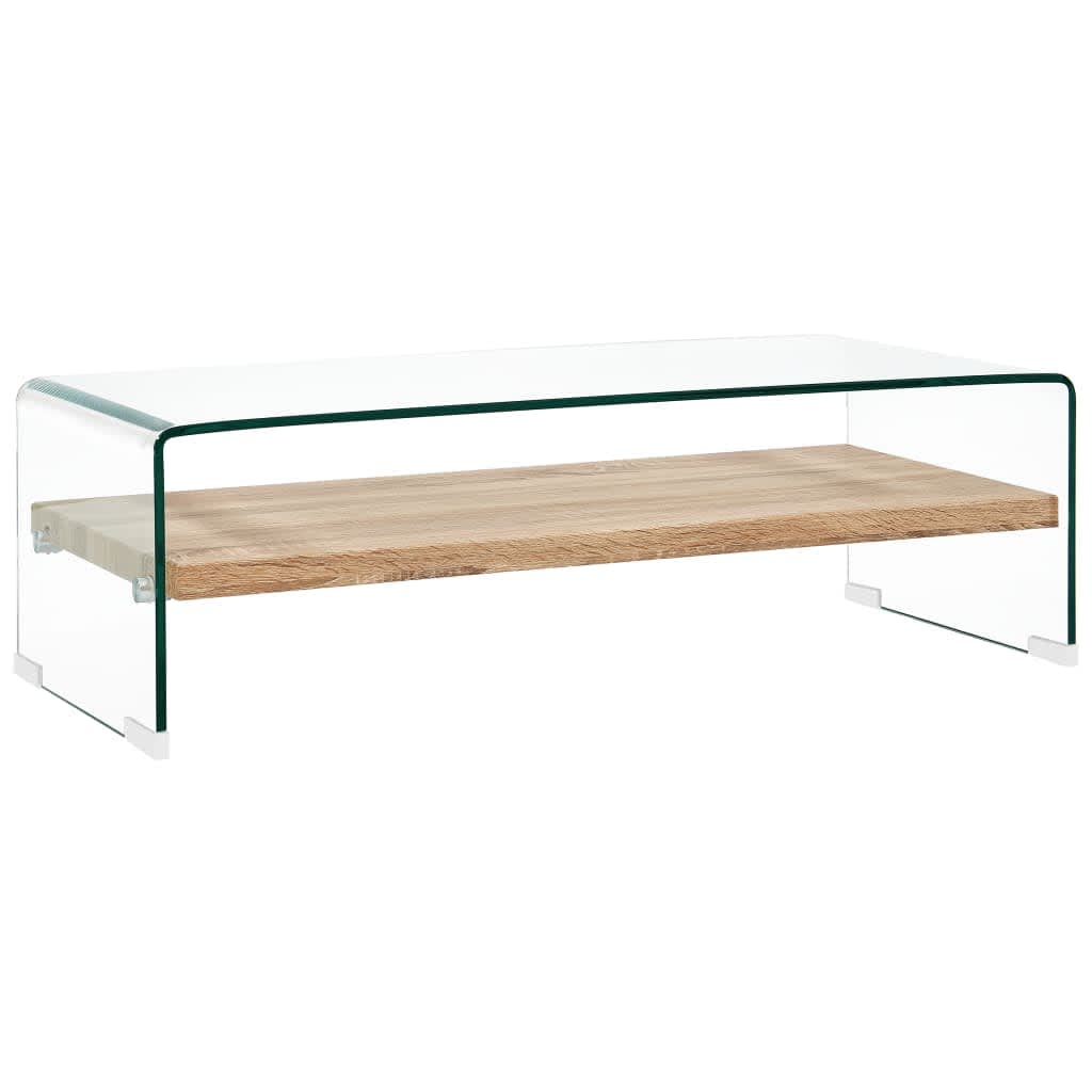 Salontafel Gehard Glas Transparant 98 x 45 x 31 cm