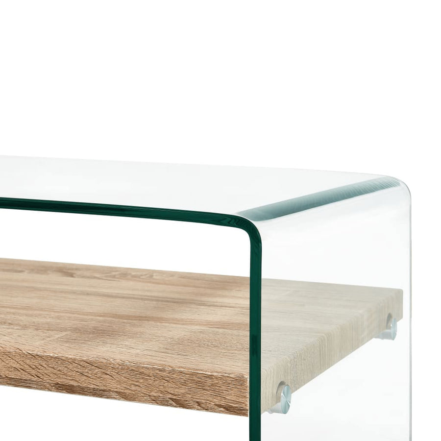 Salontafel Gehard Glas Transparant 98 x 45 x 31 cm