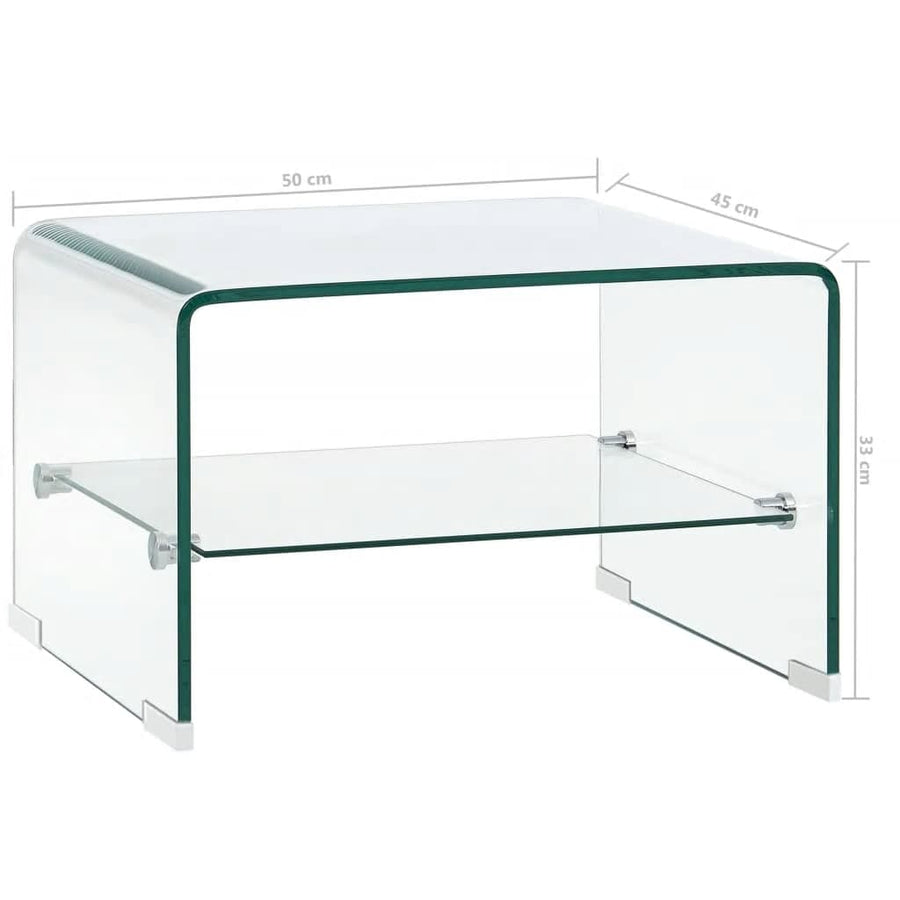 Salontafel Gehard Glas Transparant 50 x 45 x 33 cm