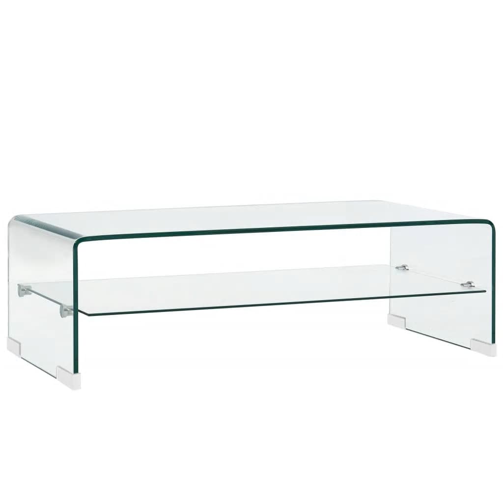 Salontafel Gehard Glas Transparant 98 x 45 x 31 cm