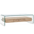 Coffee table 98x45x31 cm tempered glass transparent