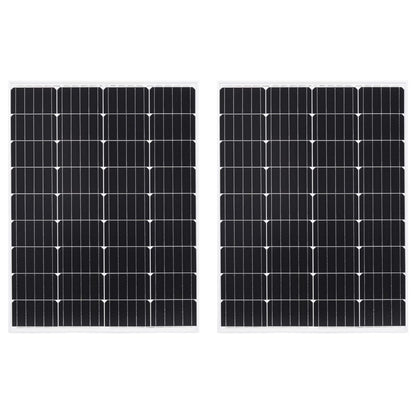 Zonnepanelen 2 St 100 W Monokristallijn Aluminium En Glas