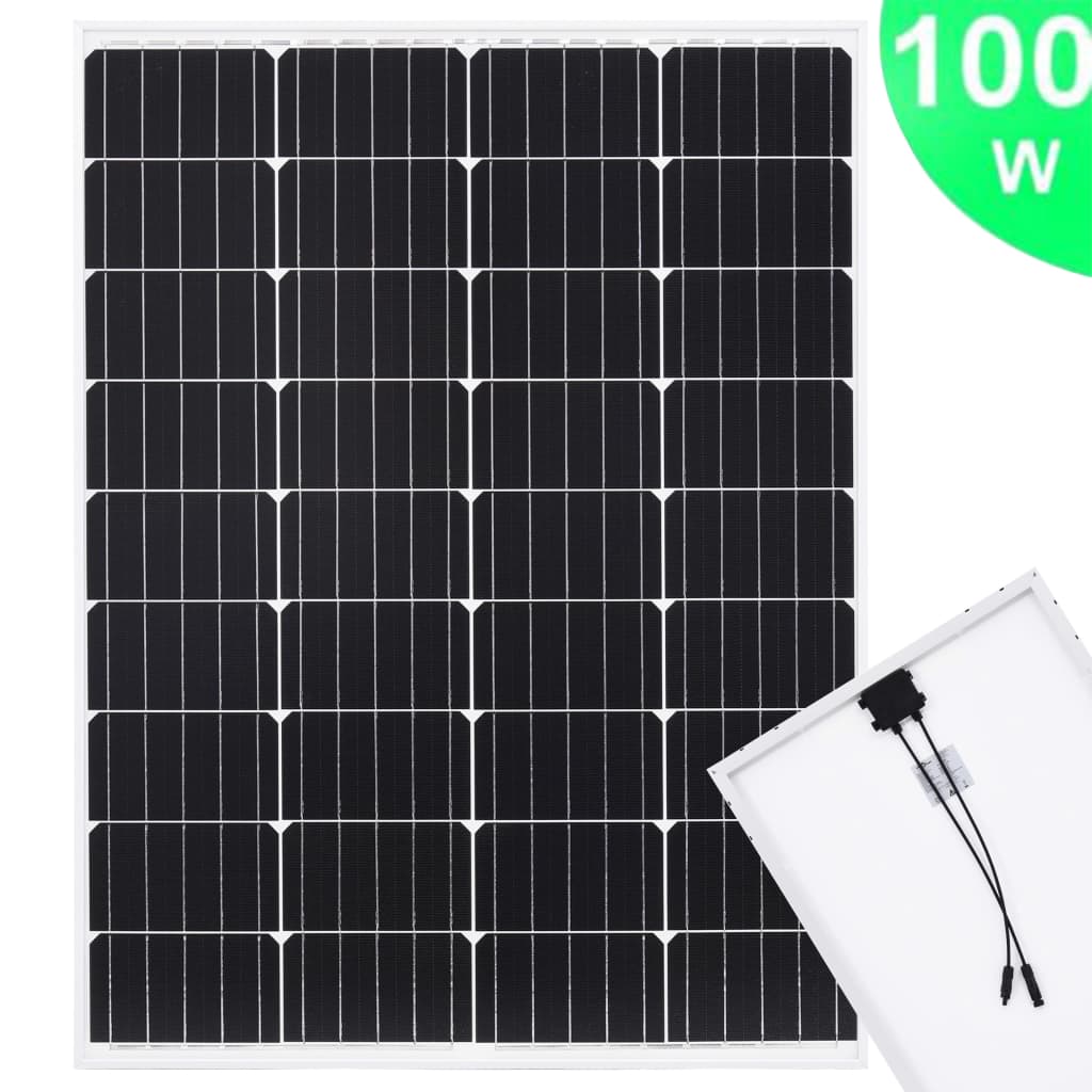 Zonnepanelen 2 St 100 W Monokristallijn Aluminium En Glas