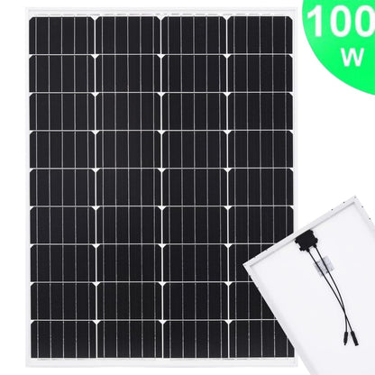 Zonnepanelen 2 St 100 W Monokristallijn Aluminium En Glas