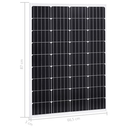 Zonnepanelen 2 St 100 W Monokristallijn Aluminium En Glas