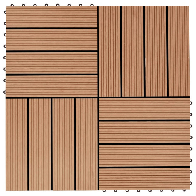 St Terrastegels 30X30 Cm 2 M² Hkc 22 Teakkleur Patroon 1