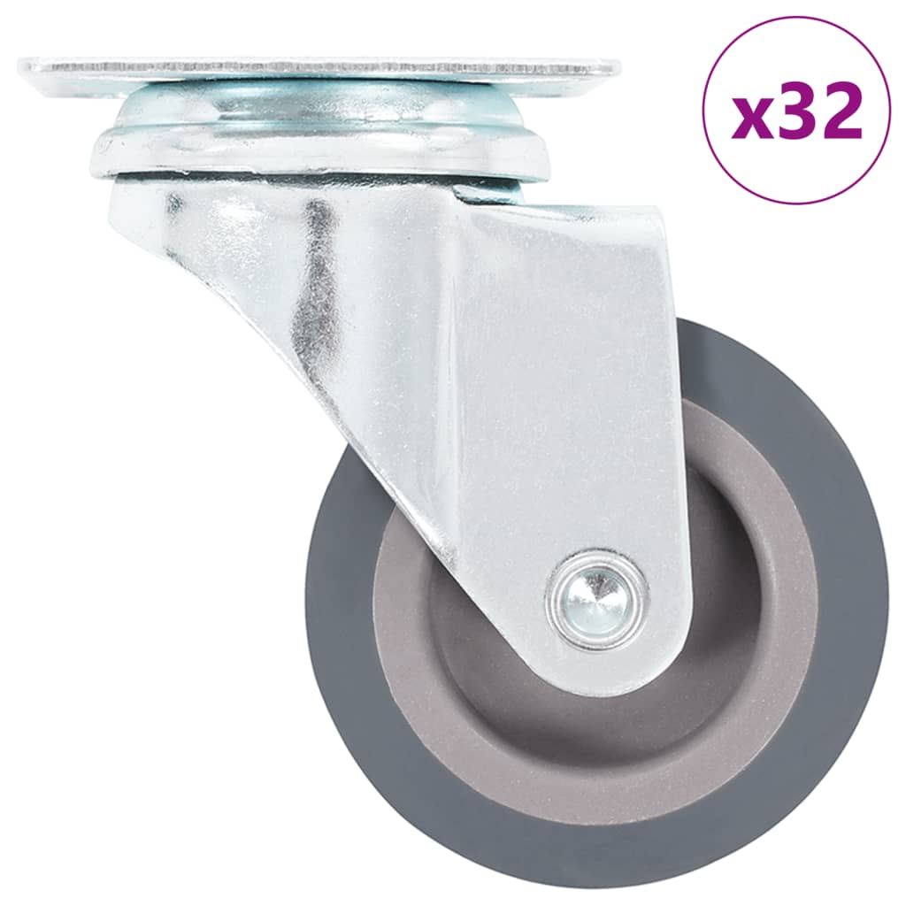 32 st Zwenkwielen 50 mm