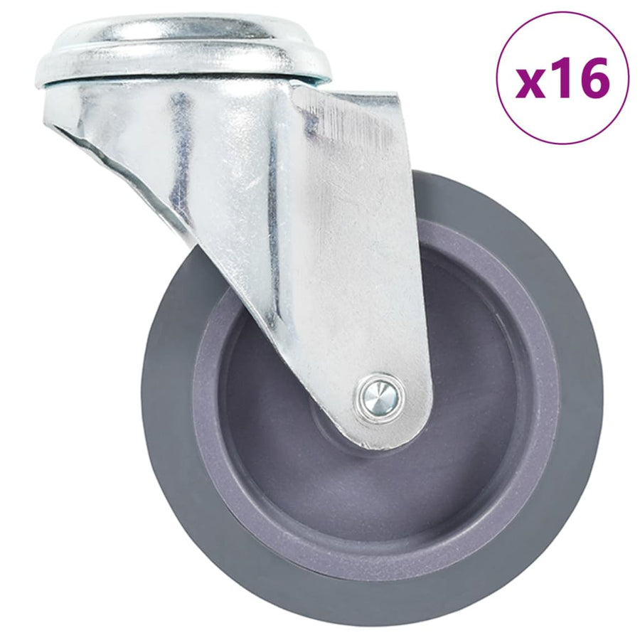 Zwenkwielen Met Boutgaten 75 Mm 16