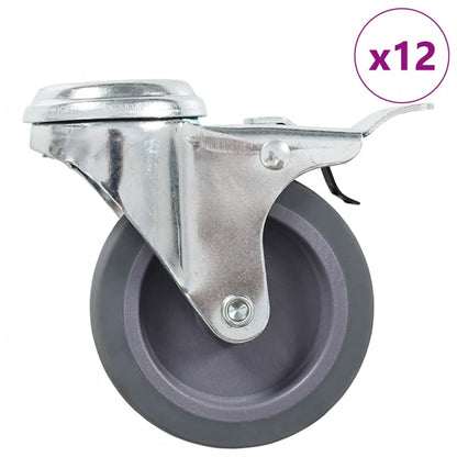 12 St Zwenkwielen Met Boutgaten 75 Mm