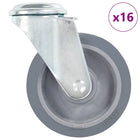 Zwenkwielen 100 mm set van 16