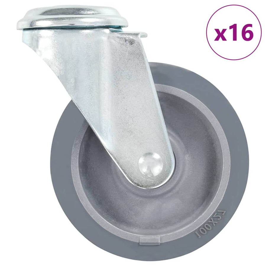 Zwenkwielen Met Boutgaten 100 Mm 16