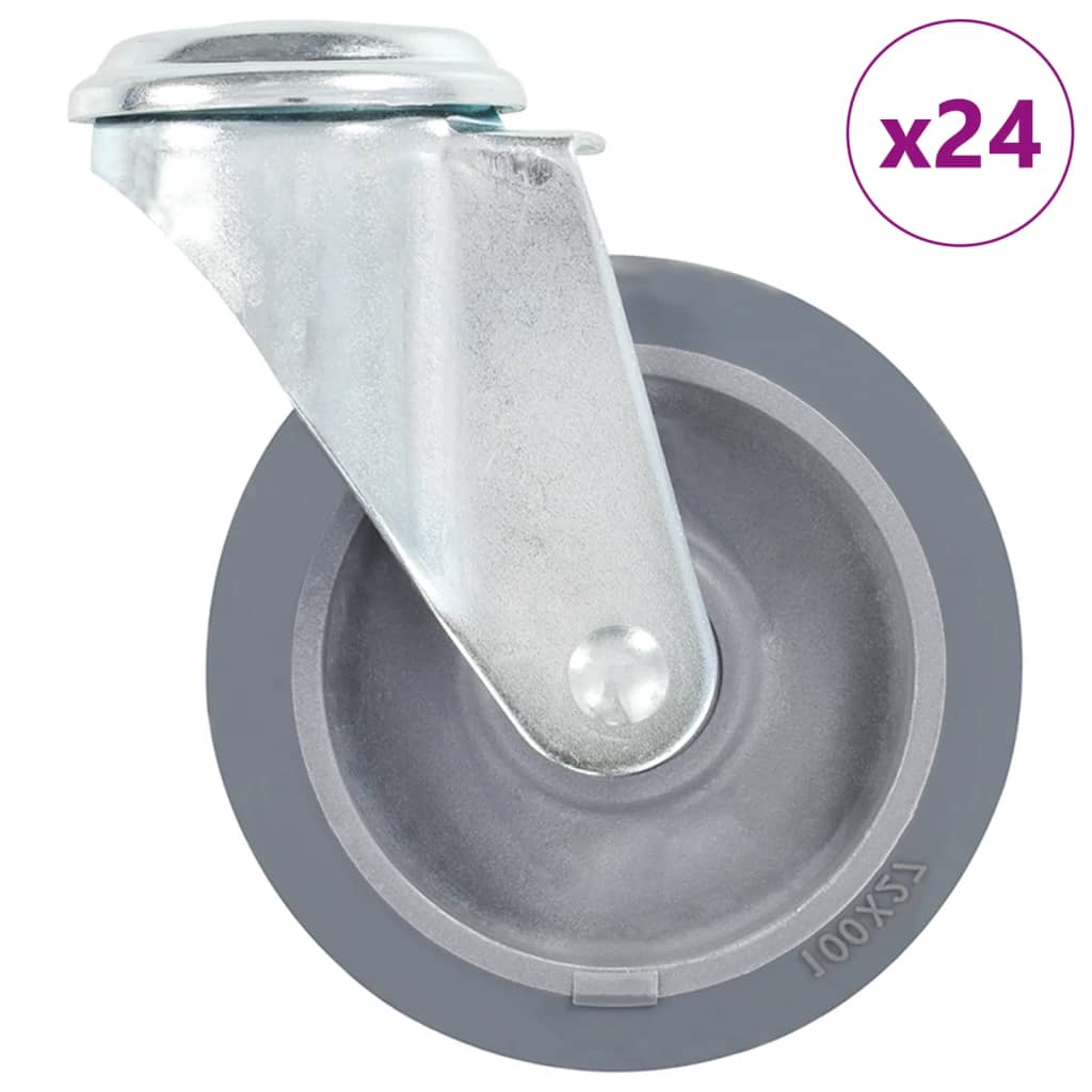 Zwenkwielen Met Boutgaten 100 Mm 24