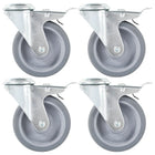 8 Swivel Castors with Bolt Holes 100 mm