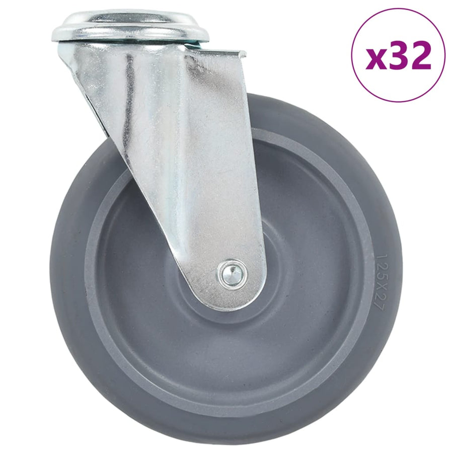 Zwenkwielen Met Boutgaten 125 Mm 32