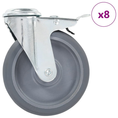 Zwenkwielen Met Boutgaten 125 Mm 8