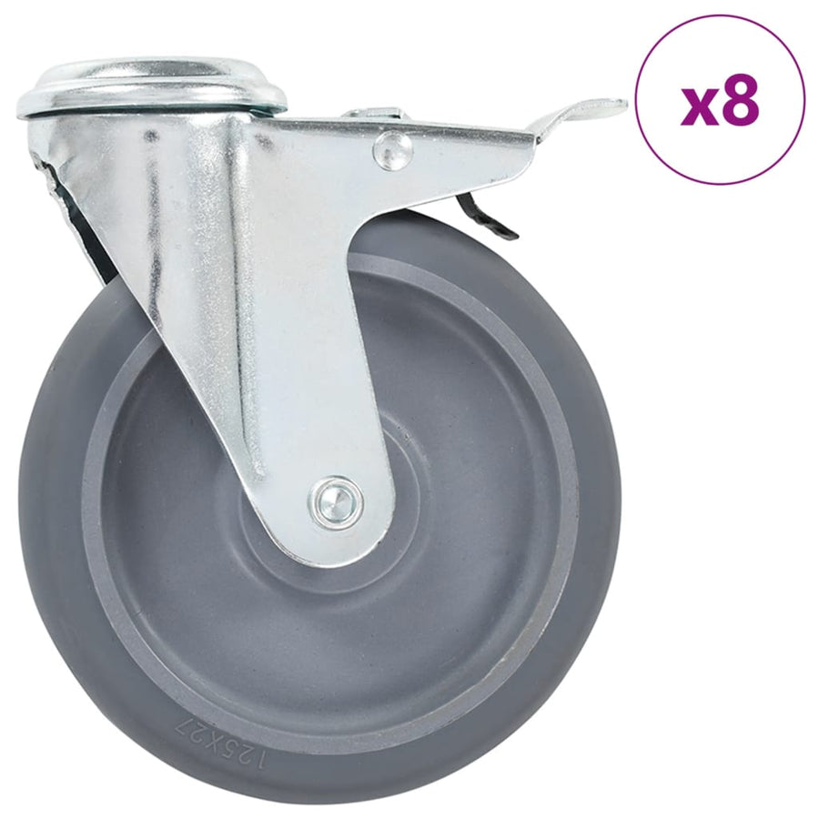 Zwenkwielen Met Boutgaten 125 Mm 8