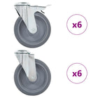 Swivel Castors With Bolt Holes 125 Mm 12