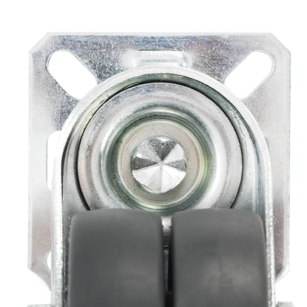 8 st Zwenkwielen dubbel 50 mm